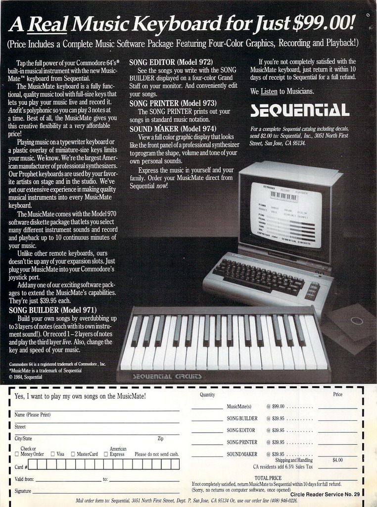 betrouwbaarheid kapitalisme insect Sequential Circuits MusicMate « My Commodore 64